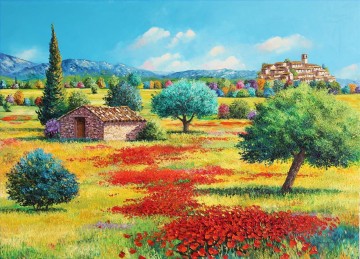 プロヴァンスの田園地帯の庭園 Oil Paintings